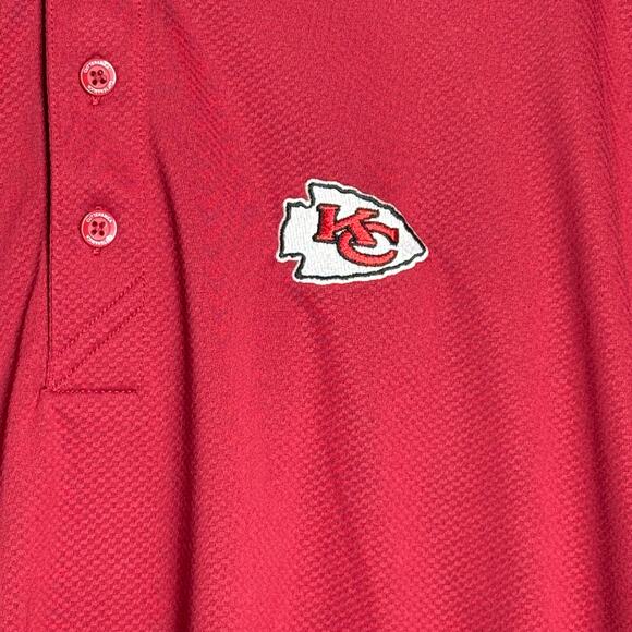 Kansas City Chiefs Polo Shirt - Men’s 2XL Red - Picture 2 of 9
